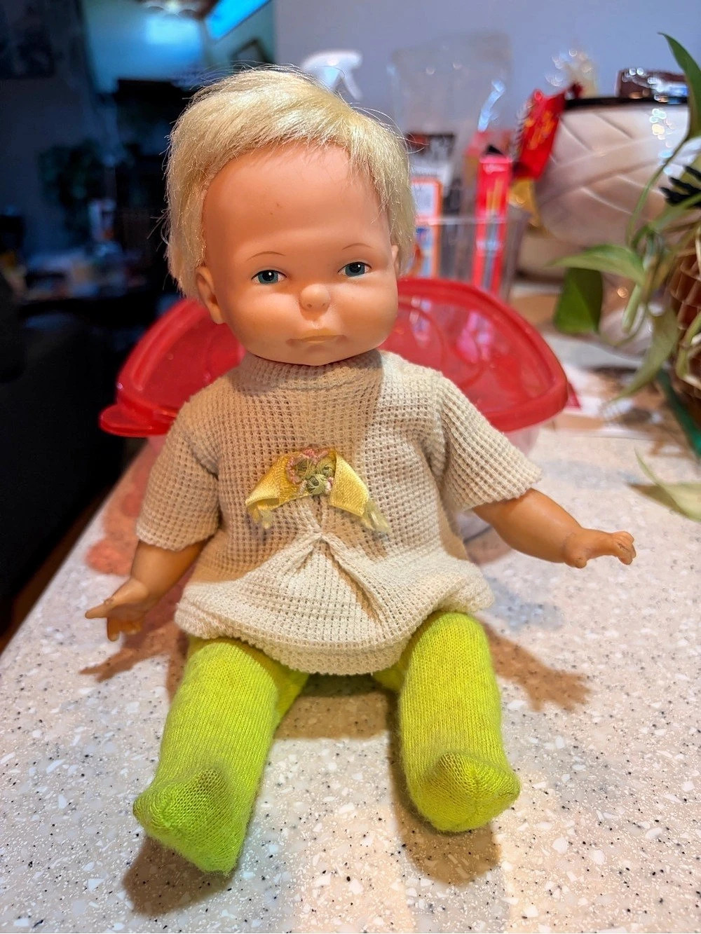 Vintage 1968 Newborn Thumbelina Doll, Working Moving Mechanism